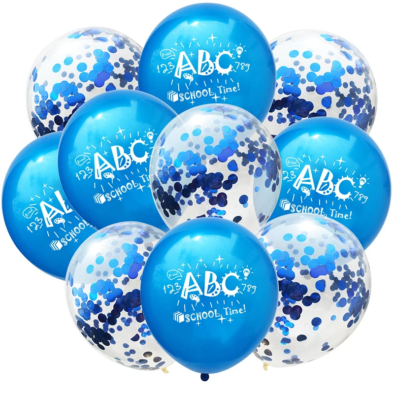 

10 шт., латексные воздушные шары с конфетти