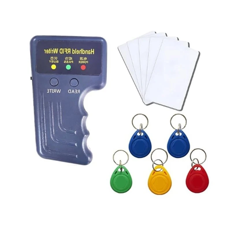 Фото HID AWID 125Khz RFID-ридер-копир, портативный, с 5 брелоками T5577 и 5 белыми картами - [NICEMAN-NJ] №1