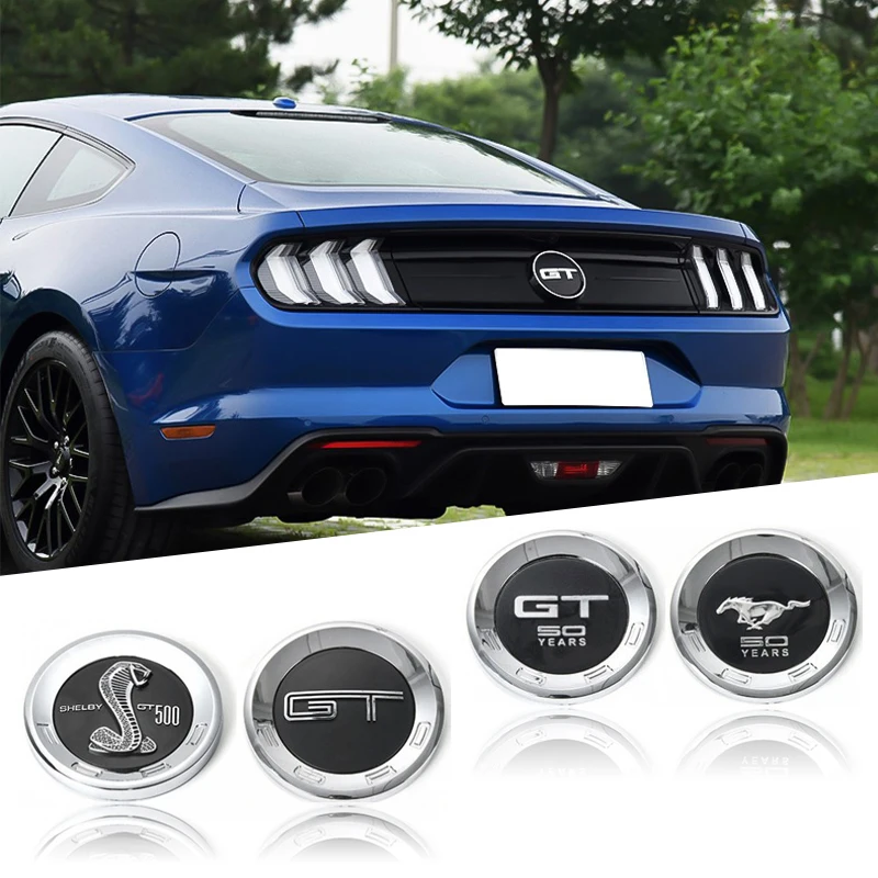 

Car sticker big badge vehicle rear label tail trunk styling Sticker for Ford Mustang 5.0 ROUSH SHELBY GT 500 Cobra LAGUNA SECA