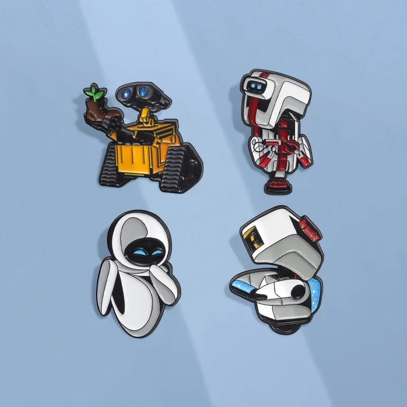 Новые эмалированные булавки Disney Walle мультяшный робот Eva металлический значок