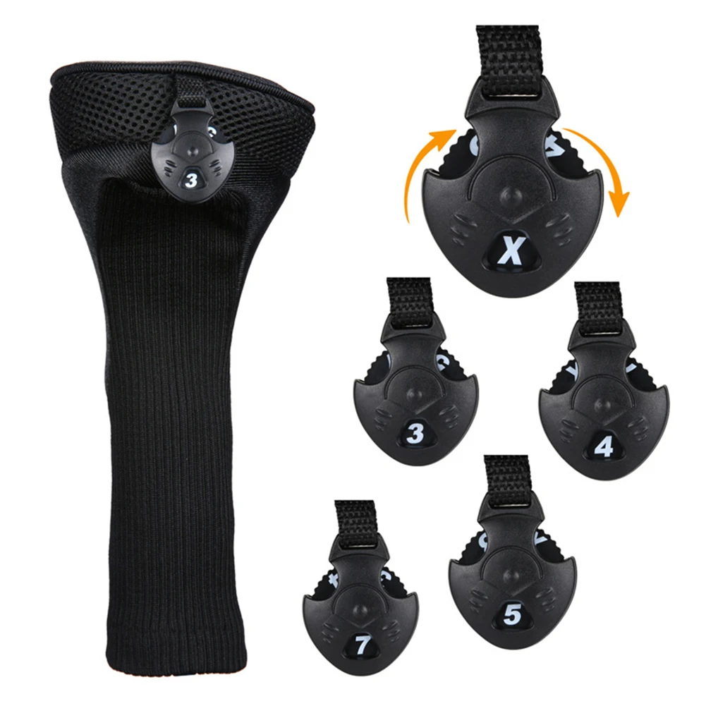 

3pcs Cap Simple Travel Soft Club Head Cover No.1 3 5 Anti-scratch Tool Parts Protect Sleeve Number Printed Accessories Golf Rod