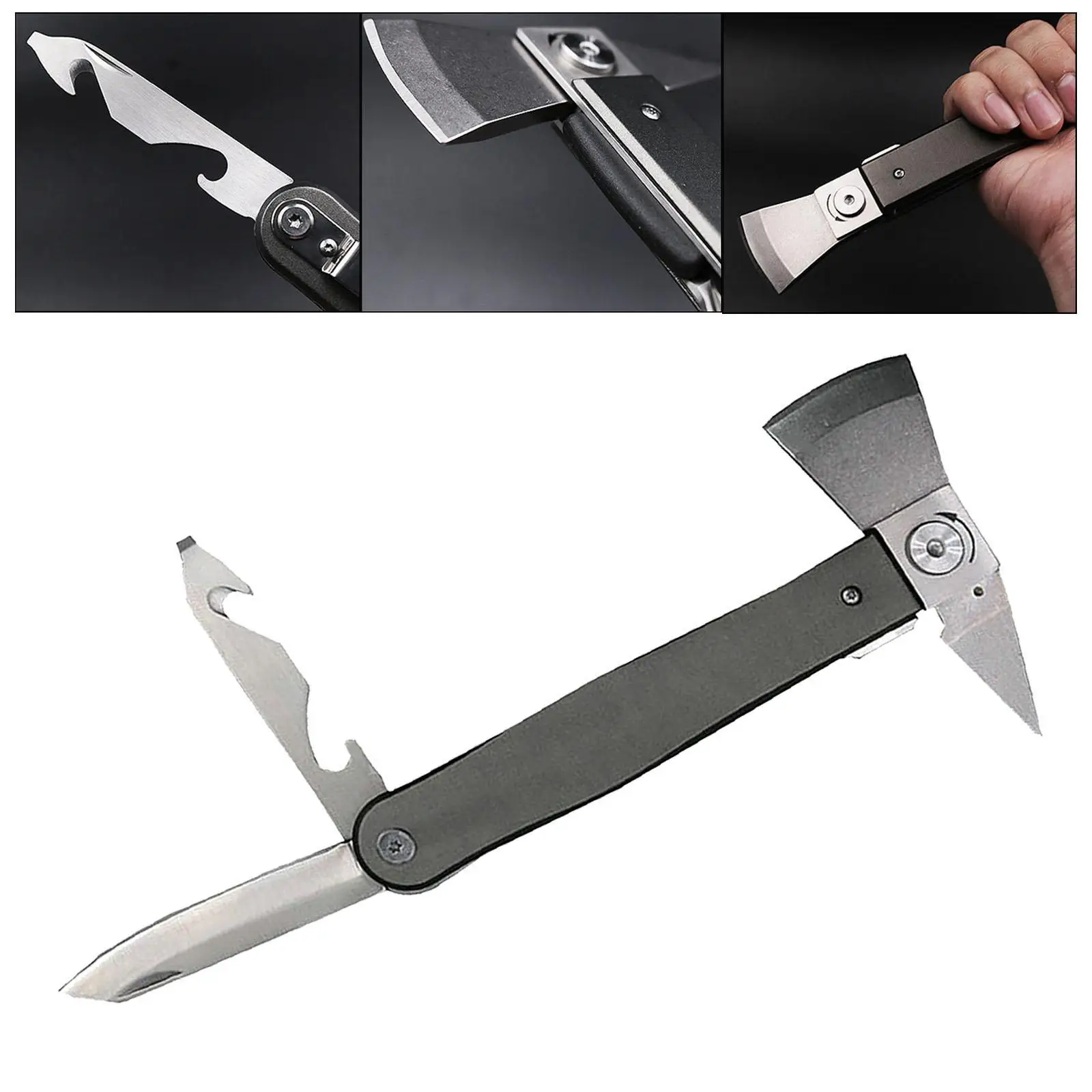 

5 in 1 Multitool Hatchet Axe Survival Tool Multi Tools Outdoor Camping Gear Knives Screwdriver Bottle Opener Gadgets Folding