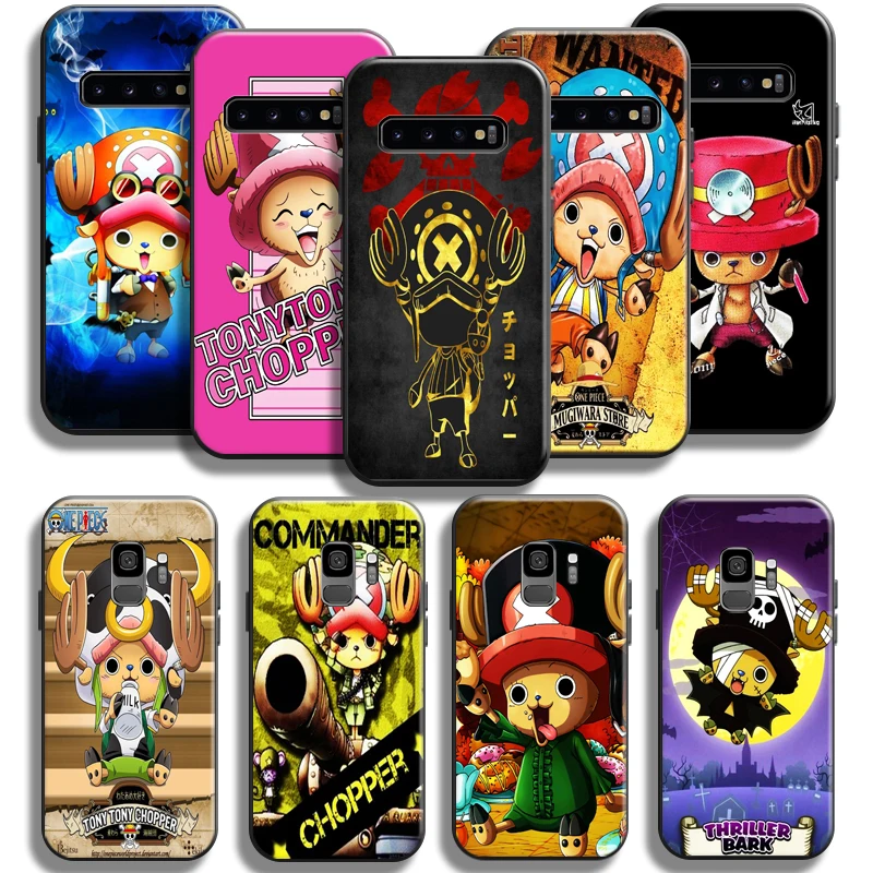 

ONE PIECE Tony Tony Chopper Phone Case For Samsung Galaxy S10 5G S9 S8 Plus S10 Lite S10E Funda Back Carcasa Coque Black