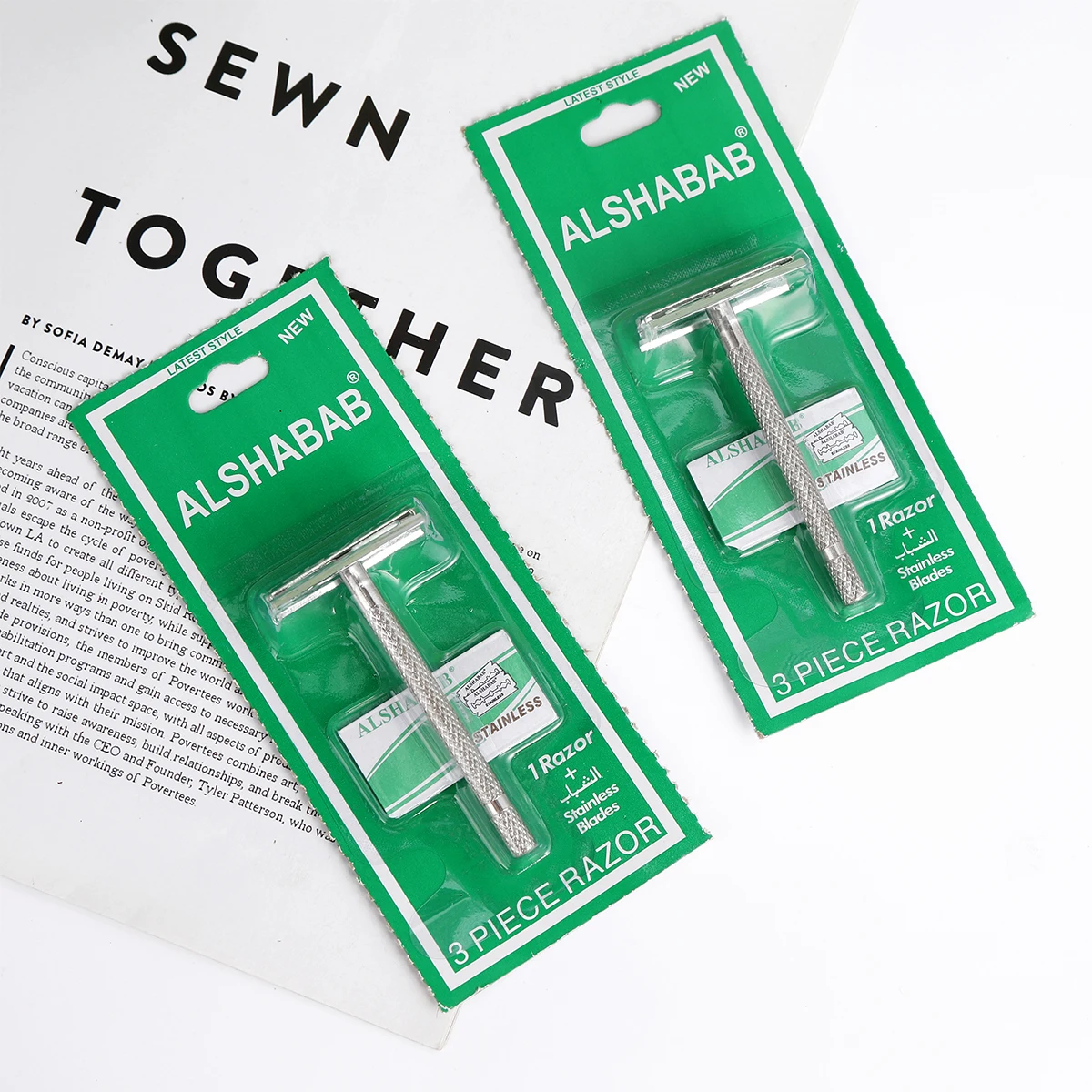 Безопасная бритва с железной ручкой для мужчин 1 лезвием