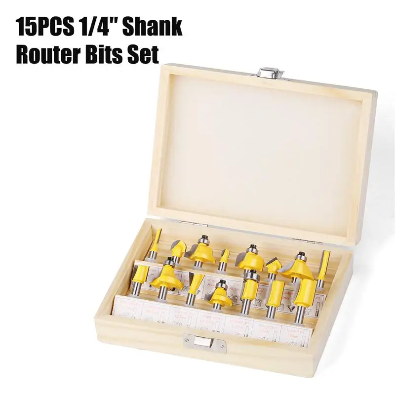 

Набор фрез по дереву из углеродистой стали 15 шт.