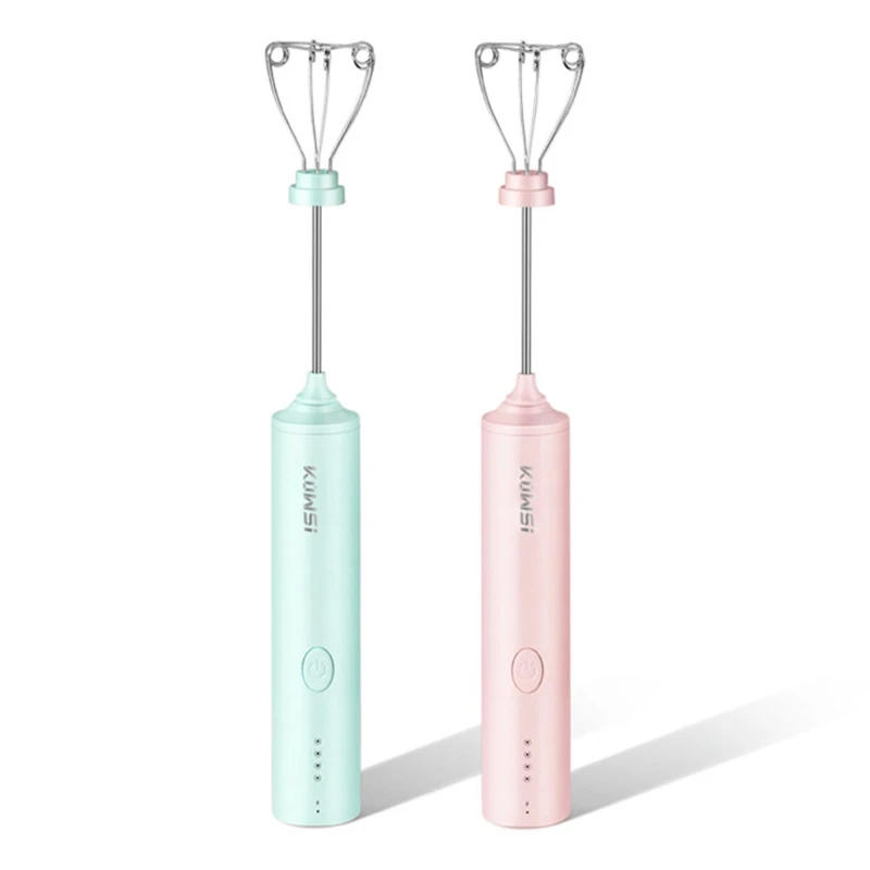 

Cordless Egg Beater Mini Mixer Blender 2 Pieces Mixing Rods USB Rechargeable Stainless Steel Whisk for Dough Eggs Drop Shipping