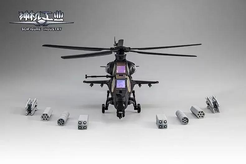 Фото В наличии Shenji Industrial Transformation SCIFIGURE INDUSTRYCAIC Z-10 WZ10 Aegopter Fighter Коллекция игрушек Stat Gift №3