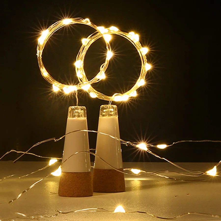 

USB Rechargeable Cork Wine Bottle Fairy Light 2M 20LED Bottle Stopper Christmas String Light Holiday Party Wedding Garland Light