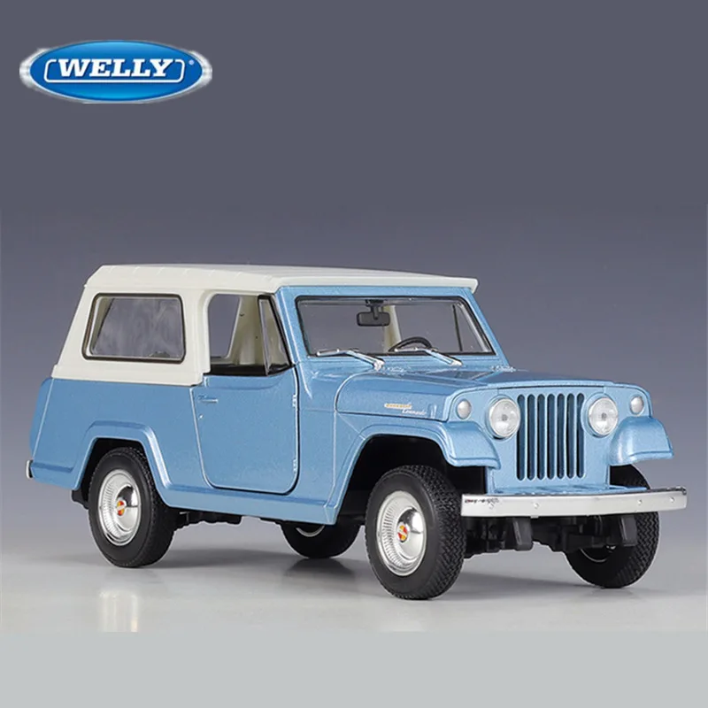 WELLY 1:24 1967 Jeep Jeepster Commando Alloy Station Универсал Модель автомобиля Литье под давлением