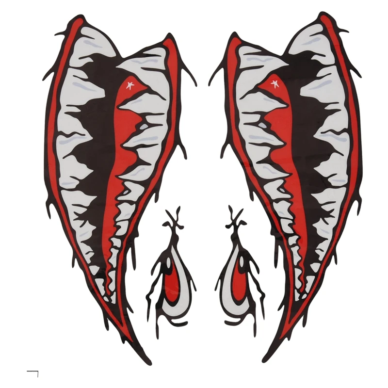 2 шт. водонепроницаемые виниловые наклейки Акулий зубы
