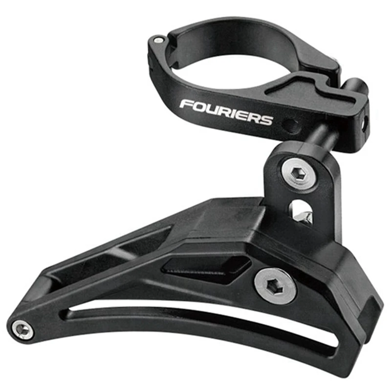 

FOURIERS 1 PCS Bike Guide Chain Tensioner Single Disc Stabilizer Plate MTB Bike Guide Chain Black Aluminum Alloy