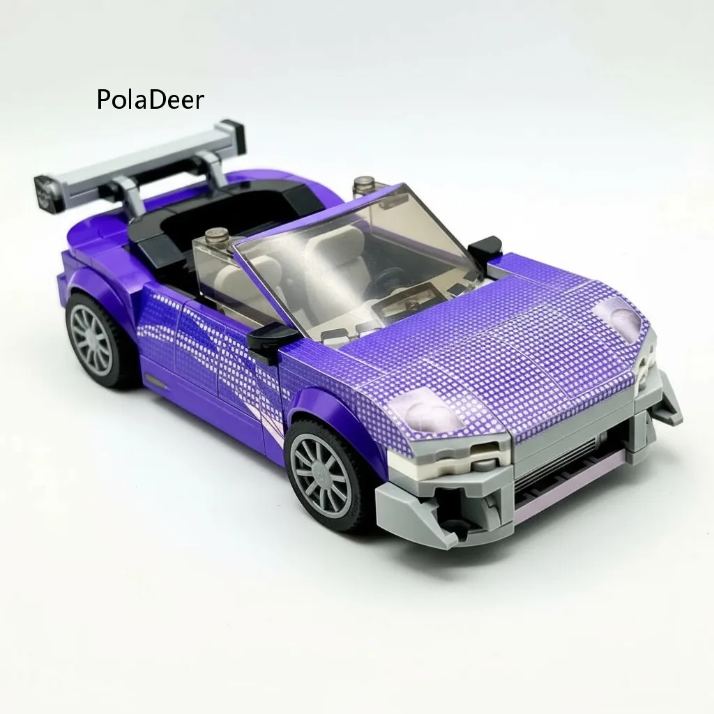 Фото Furio MOC римский затмение паук спортивный автомобиль на заказ строительный блок образовательный просветляющий DIY сборная игрушка кирпич подарок на день рождения №5