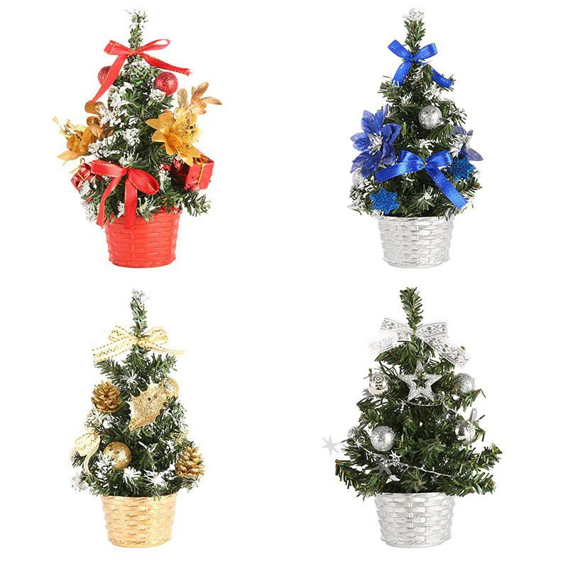 

Christmas Trees 20cm Artificial Table Mini Christmas Tree Home Decoration Festival Miniature High Quality 2023 New