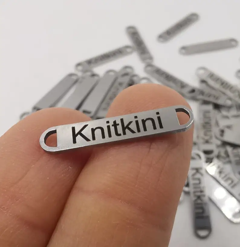 

Personalised Clothing Name Labels Stainless Steel Handbags Tags Customized Text Logo Accessories Best Friend Gifts DIY Jewelry