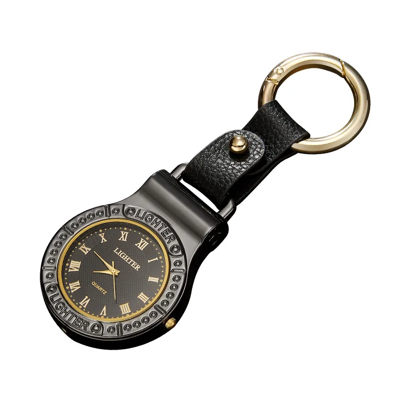 

Smart watch cigarette lighter creative personality Keychain pendant windproof silent rechargeable lighter
