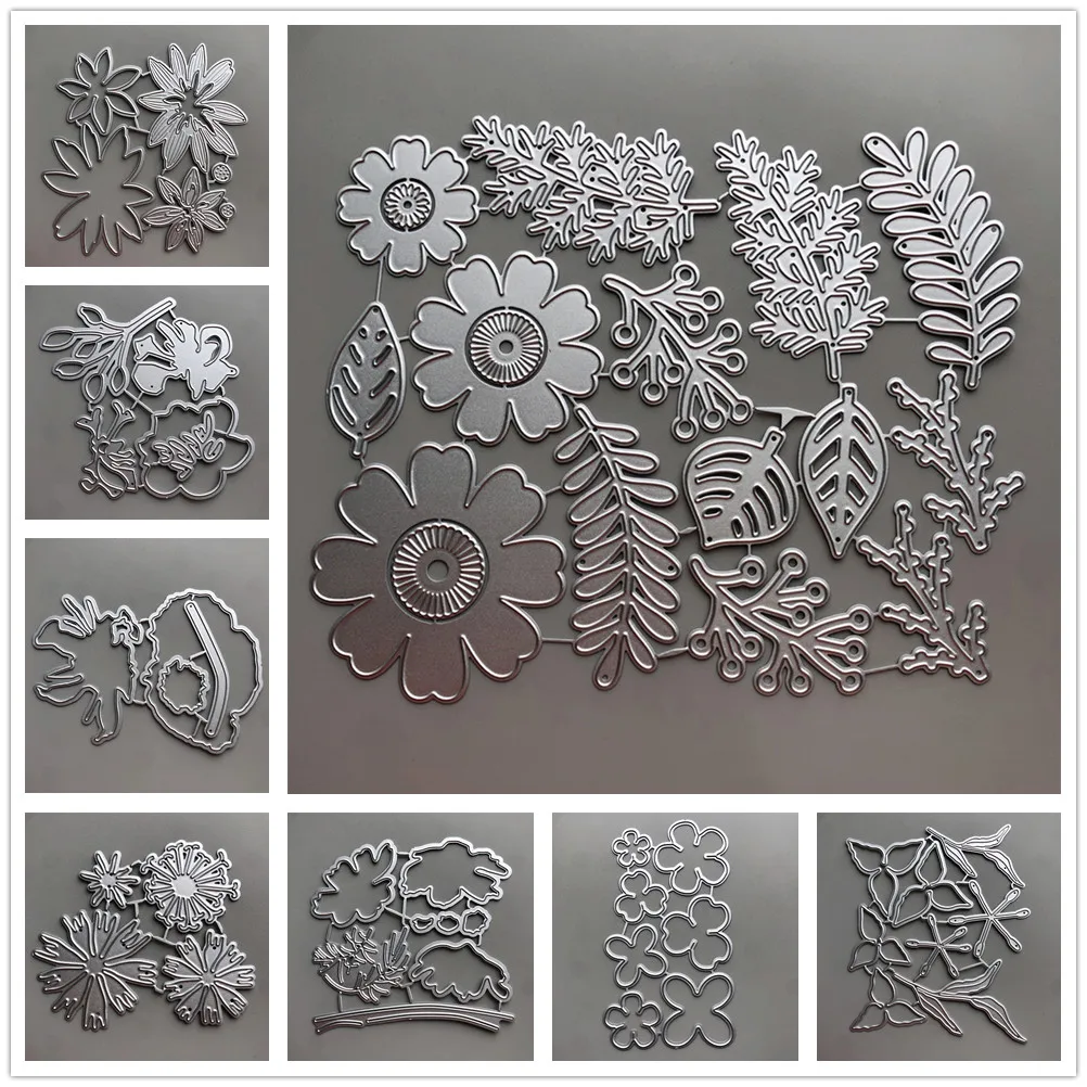 (23 стиля) трафареты для штампов с цветами и листьями - Цена: 397.29