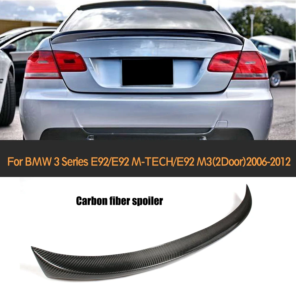 

3 Series Carbon Fiber Auto Racing Tail Trunk Lid Boot Lip Wing Spoiler Rear Spoiler Wing For BMW E92 2007 - 2013 Car Cover