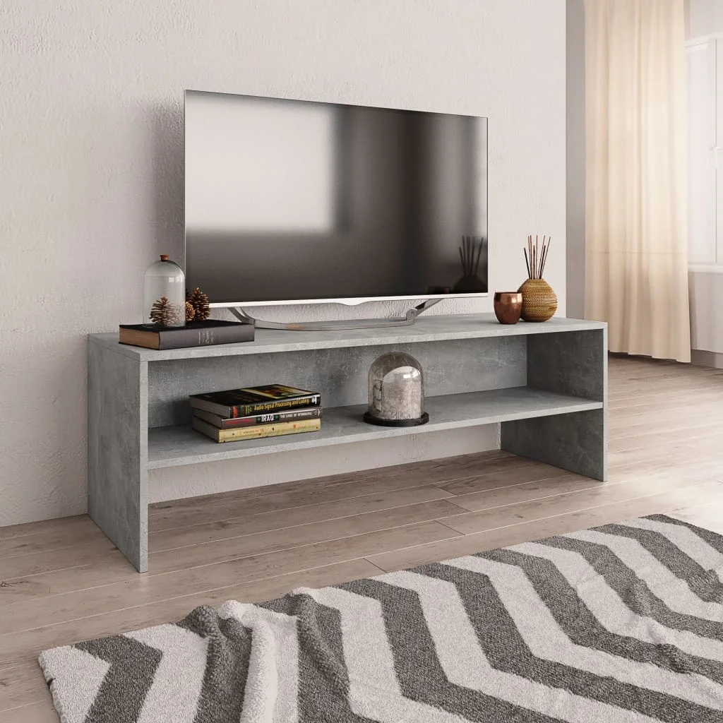 

Concrete gray TV cabinet living room cabinets 120x40x40 cm chglomerated