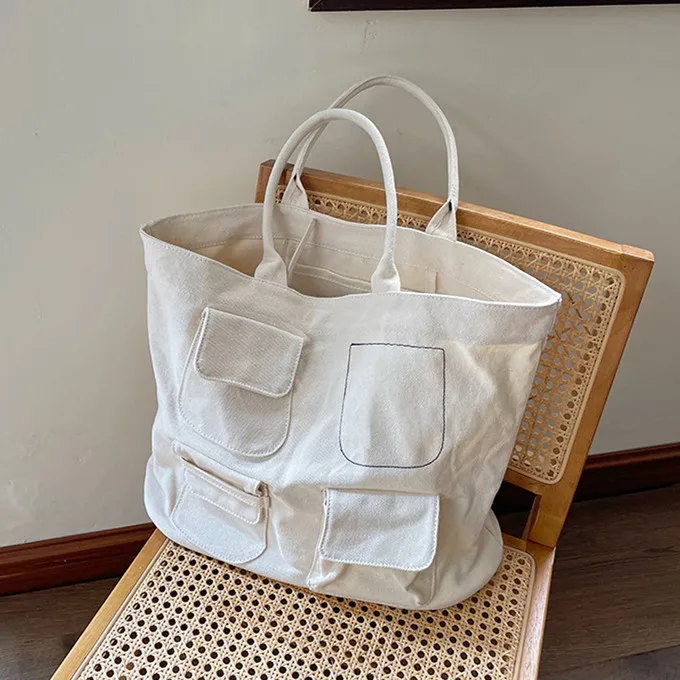 

Korean style women handbag and pruses large capacity Casual Canvas big Totes Multiple pockets Female Shopping bag bolsa feminina