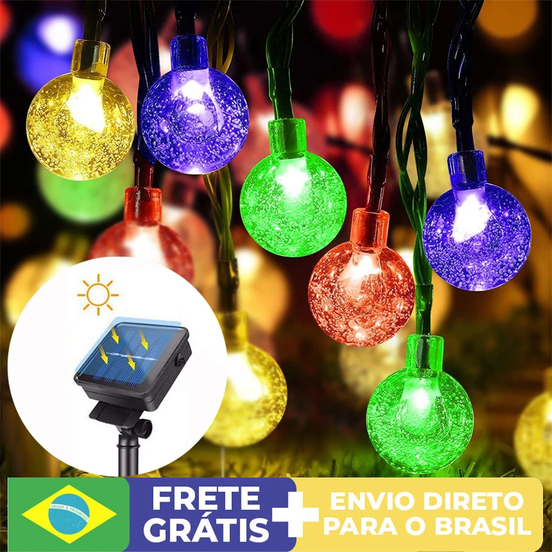 

Solar String Lights Outdoor Led Crystal Globe Lights with 8 Modes Waterproof Solar Powered Patio Light for Garden Party Decor 50LED Bedroom Garden Yard Wedding Fairy String Lights