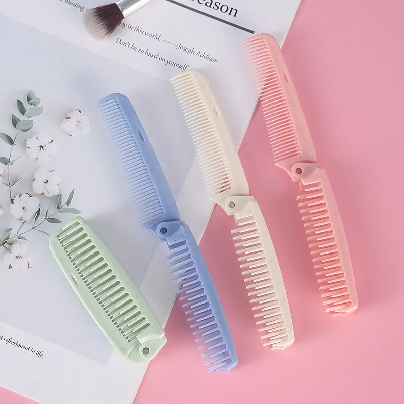

Foldable Hair Comb Detangling Hair Brush Anti Static Head Massager 2 In 1 Folding Travel Combs Hair Styling Combs Accessories