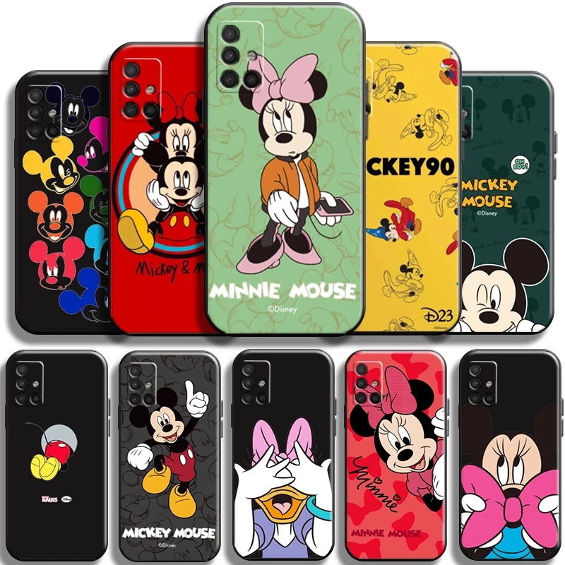 

Disney Cute Mickey Mouse For Samsung Galaxy A51 A51 5G Phone Case Shell Carcasa Black Full Protection Soft Shockproof Cover