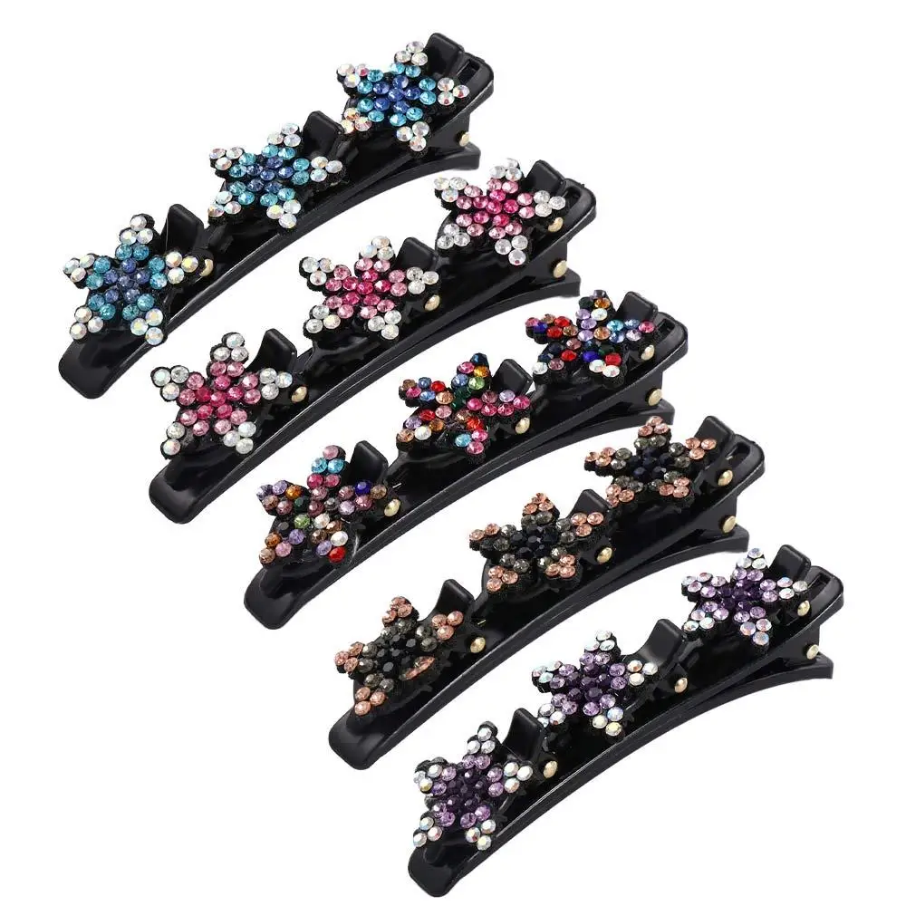 

Милые головные уборы, подарки для девочек, головной убор с бриллиантами для женщин, заколка для волос, плетеная заколка для волос, аксессуары для волос