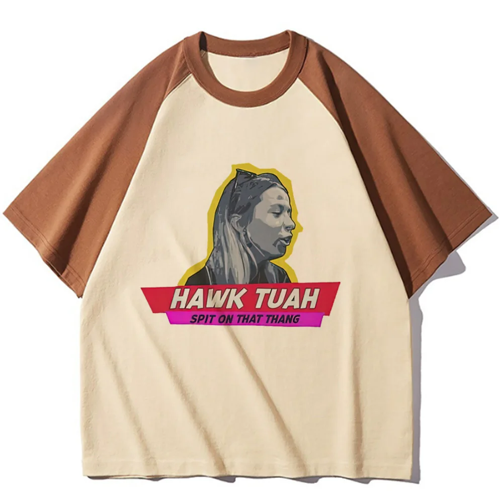 Футболка Hawk Tuah женская дизайнерская Мягкая тканевая рубашка для отдыха одежда в