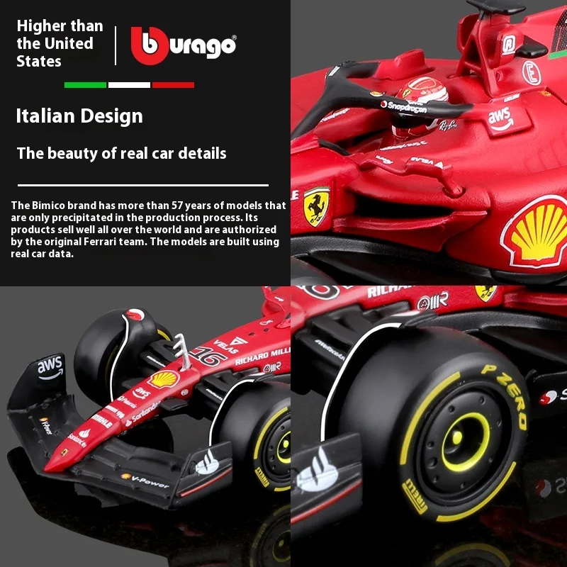 Модель Гоночного Автомобиля Bburago Ferrari Масштаб 1:43 Литой Под Давлением