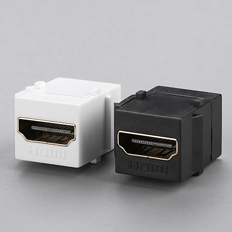 

Модуль Keystone Jack HDMI HD Вставной соединитель 180 ° HDMI разъем «Мама-мама»