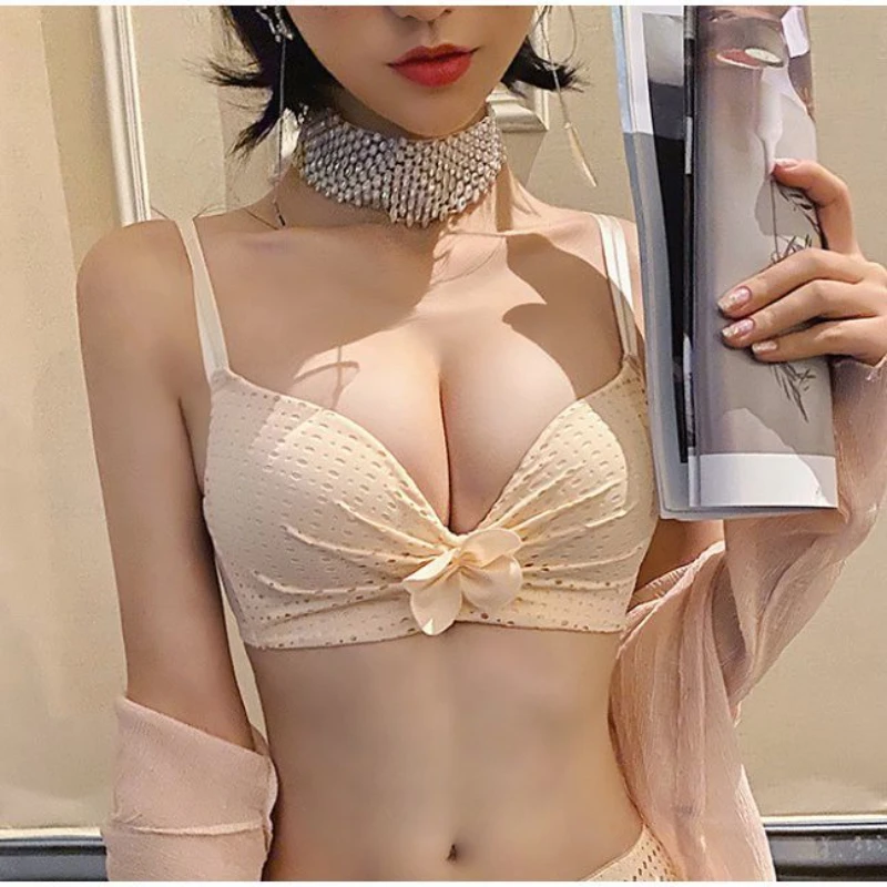 

Sexy Lace Bra Underwear Fashion Push Up Femme Bras for Women Double Straps Top Fashion Sexy Lace No Wire Adjustable Underwear