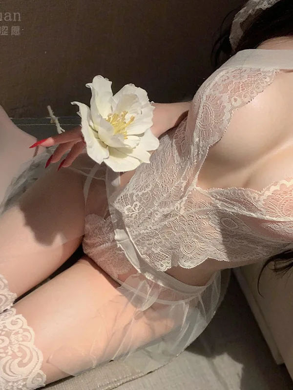 Соблазнительные топы для невесты сексуальный кружевной комбинезон