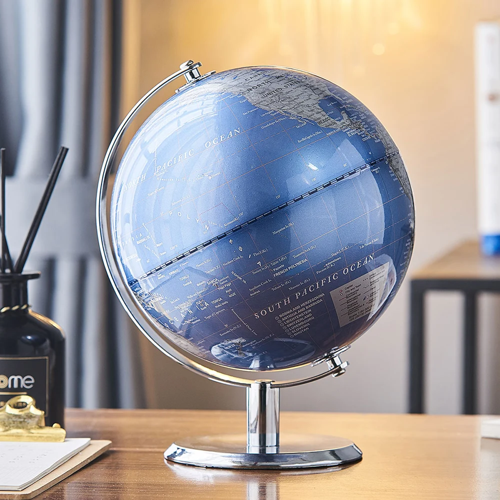 

Decoración de globo terráqueo Retro, mapa del mundo terrestre, decoración moderna del hogar, geografía, educación