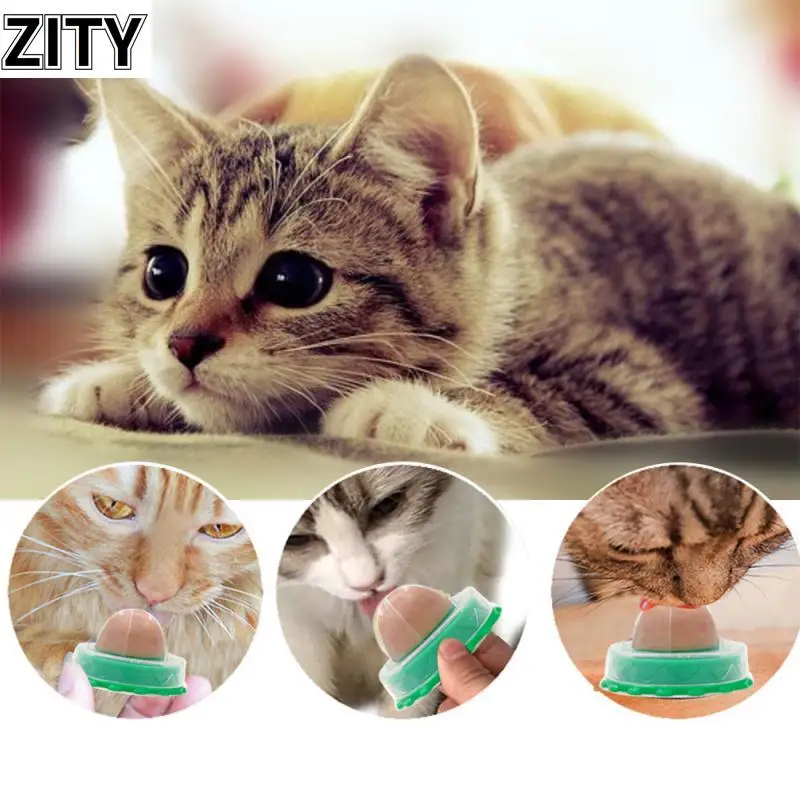 

Nutrition Cat Catnip Ball Dust Cover Round Safe Catnip Snack Lick Candy Vitamin Pudding Catnip Lollipop For Cat Kitten Ragdoll