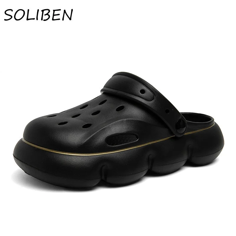 

Summer Beach Sandals for Man Thick Soft Outsole Breathable Sandals Flip-Flop Men's Garden Shoes Clogs Shoes Sneakers
