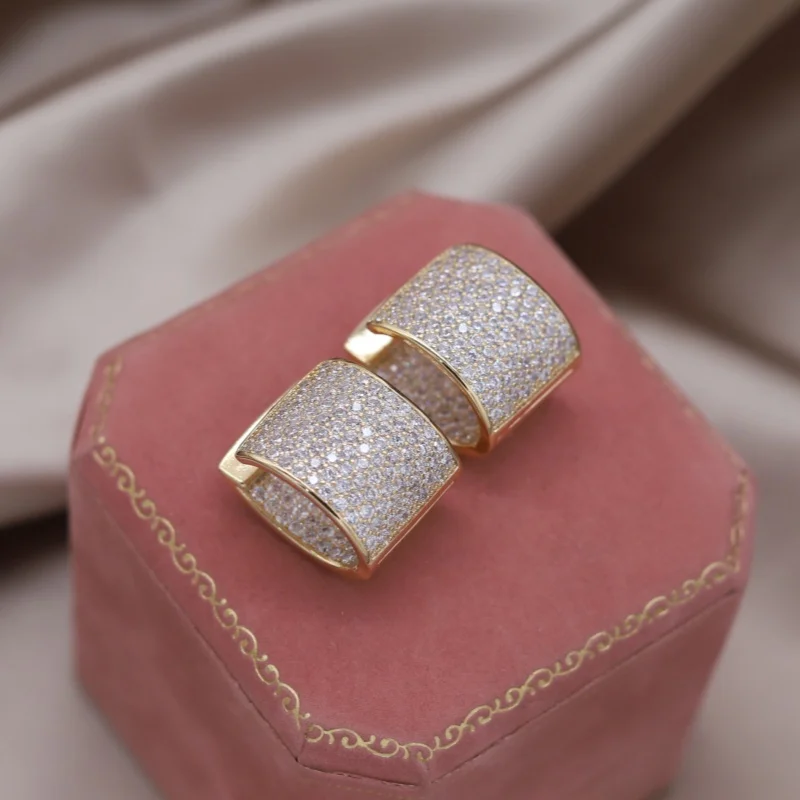 Южнокорейские новые дизайнерские модные ювелирные изделия 14 К Позолоченные