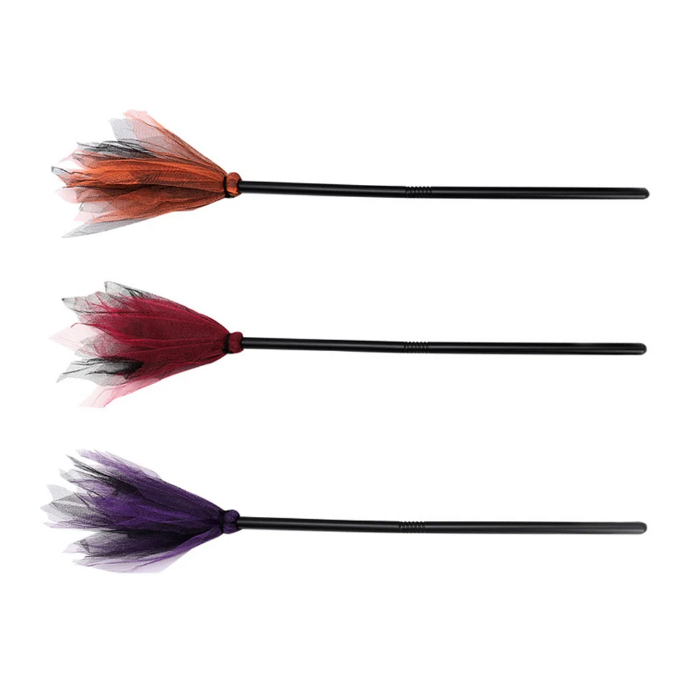 

Broom Witch Broomstickwizard Witches Cosplay Costume Props Yarn Haunted Flying Stick Kids Party Decoration Favors Prop Play