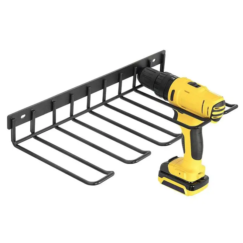 Tool Rack Electric Drill Holder Wall Mount Tools Organizer W