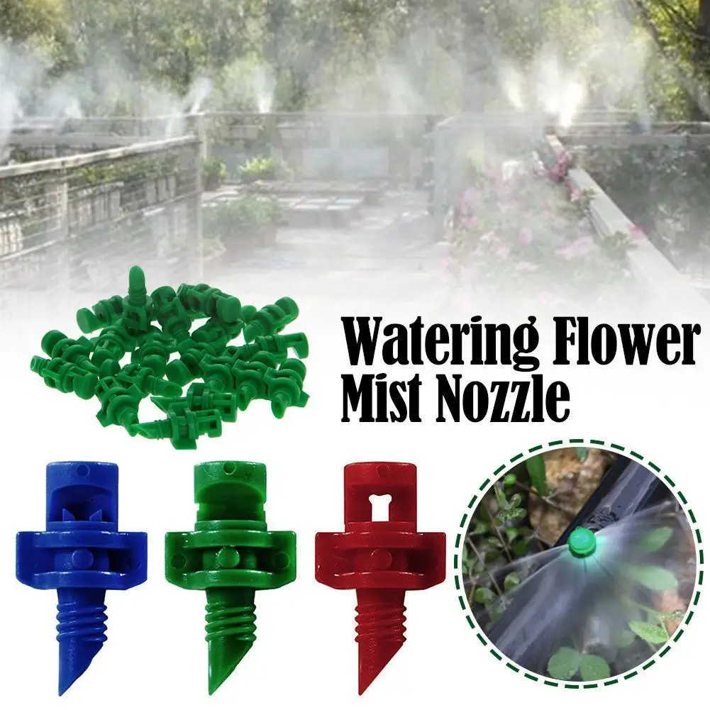 

100Pcs/set Garden Irrigation Simple Refraction Nozzle 90/180/360 Degrees Watering Flower Mist Nozzle Threaded Connection Sprayer