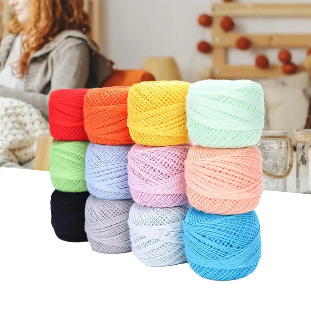 12 шт./пакет вязальная нить группа ярких цветных хлопковых ниток вязальных ручной