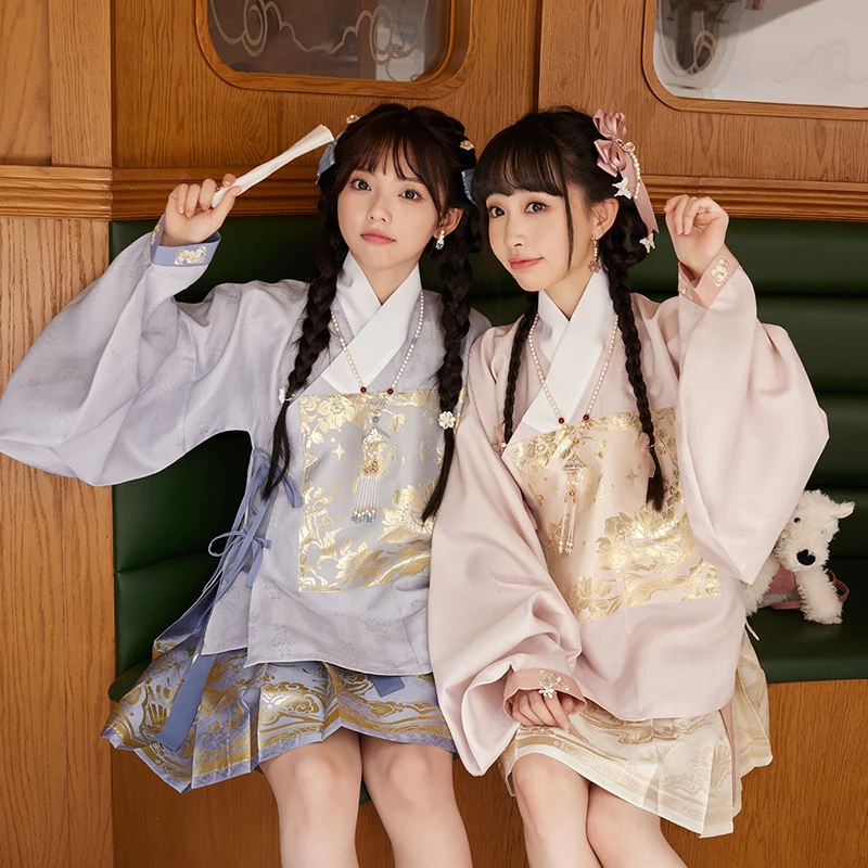 Женская традиционная китайская одежда улучшенная династии Мин короткая юбка