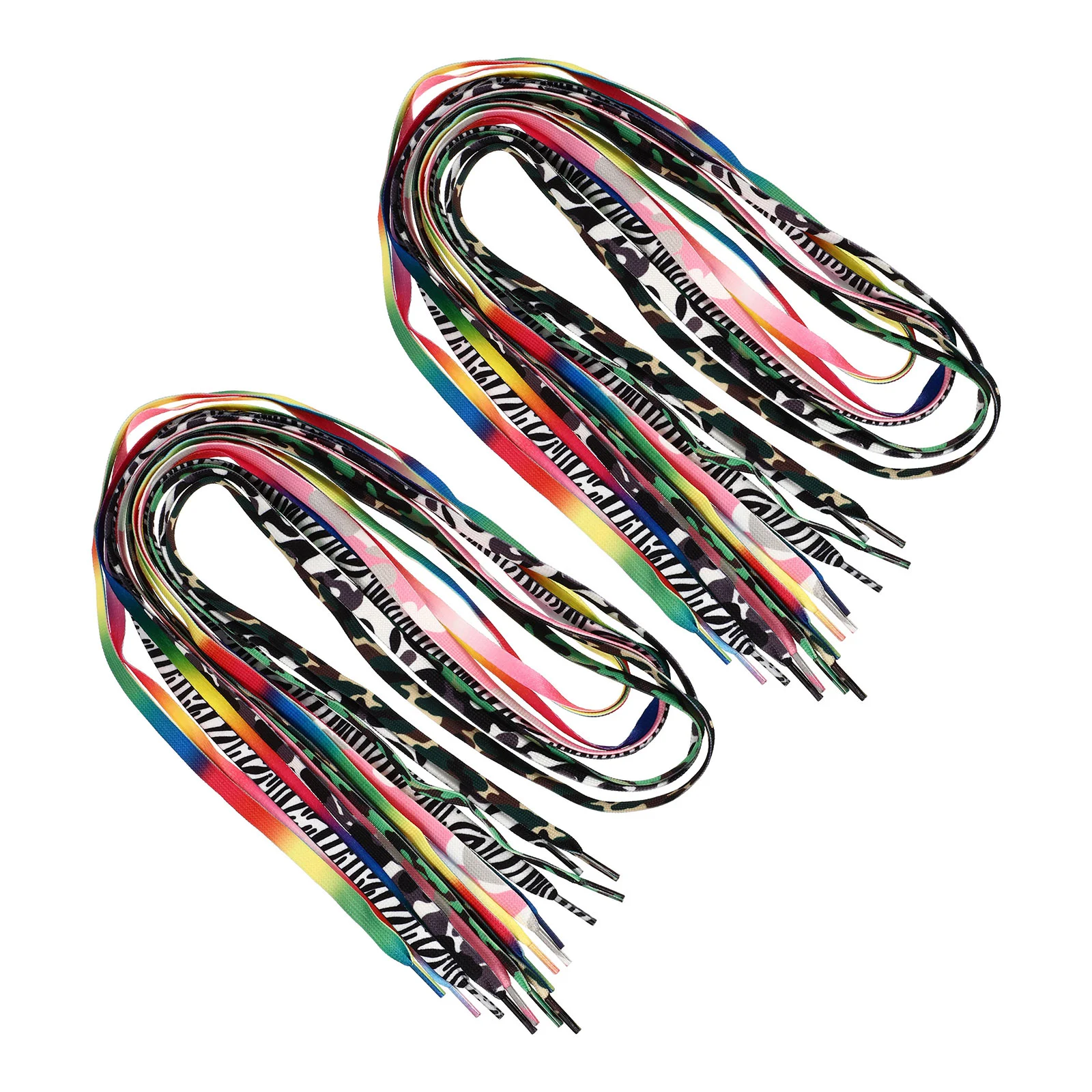 8 pairs of Sports Shoes Shoelaces Ski Shoelaces Flat Shoelace Roller Skates Shoelaces for Home Outdoor