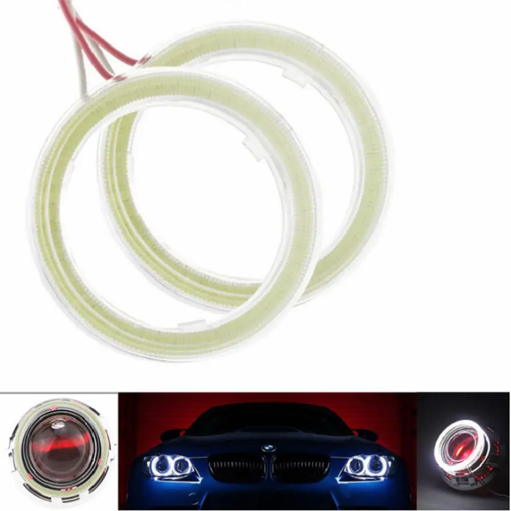 

Universal Daytime Running Light Marker White Car Angel Eyes Light COB Halo Ring Led Headlight Driving Lamp
