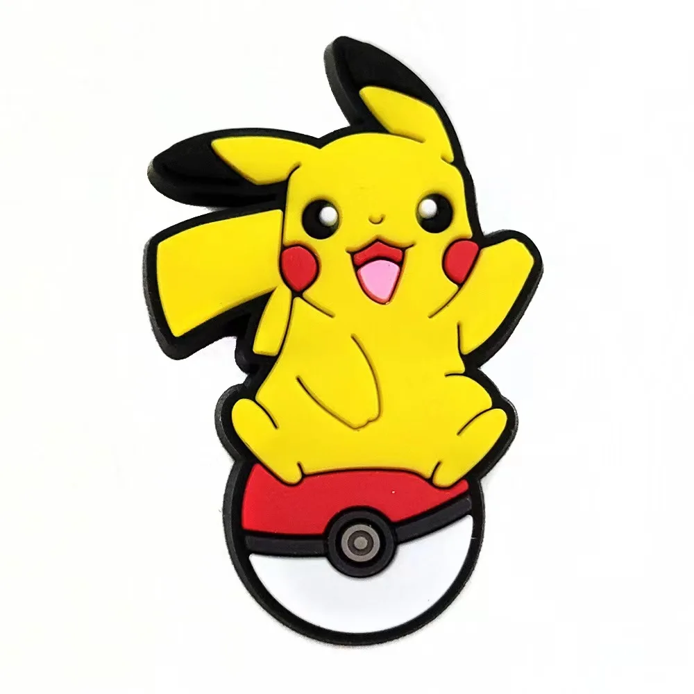 Aoger 27pcs/set Cartoon Pokemon Kawaii series Shoe Charms Croc Charms Stitzer Mickey Donald Duck Strawberry Bear Shoe Decoration