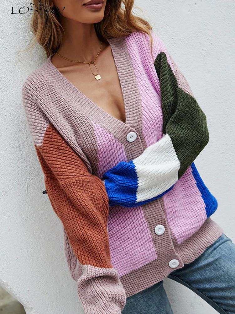 

Elegant Cardigans For Woman Casual Knitted Long Sleeve Sweater Jacket Fashion Button V Neck Cardigan Autumn New In Knitwears2023
