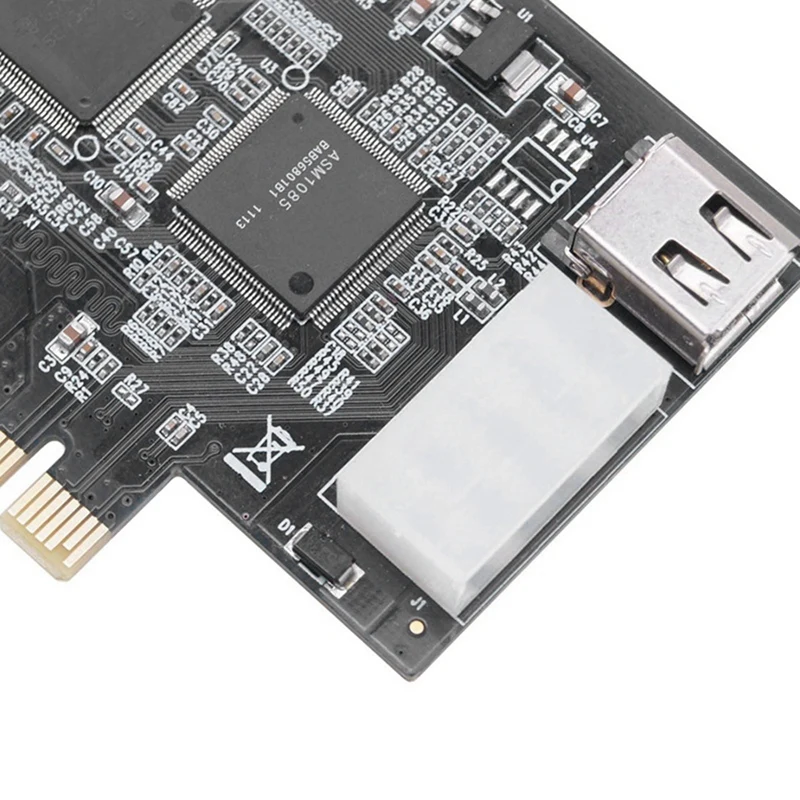 PCI-E 1X IEEE 1394A 4 порта 3 + 1 адаптер карты Firewire 1394 A PCIe с 6-контактным до 4-контактным