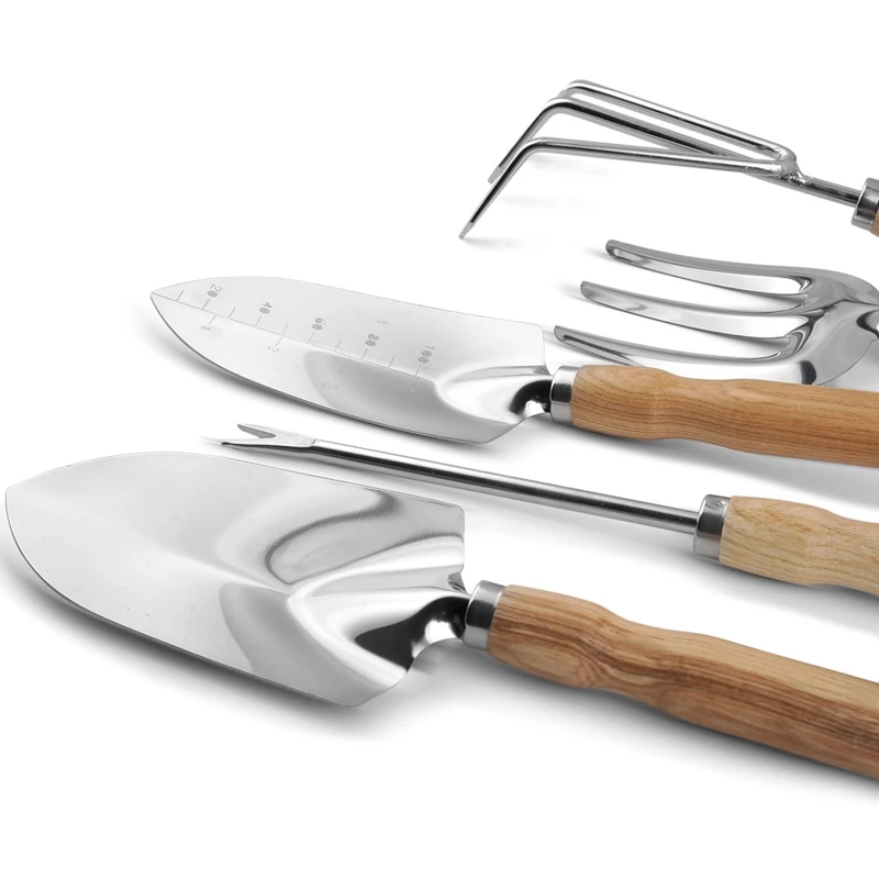 

Garden Tool Set 5-Piece Garden Tools Garden Kit Heavy Duty Gardening Tool Ergonomic Handle Shovel Rake Shears Digging