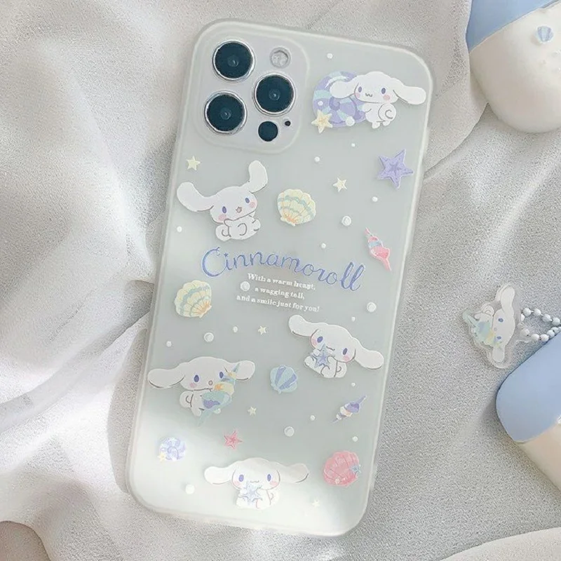 

Cinnamoroll Silicone Phone Case Kawaii Sanrio Anime Cute Cartoon Girly Heart iPhone11/12Promax/13Promax Toy for Girls