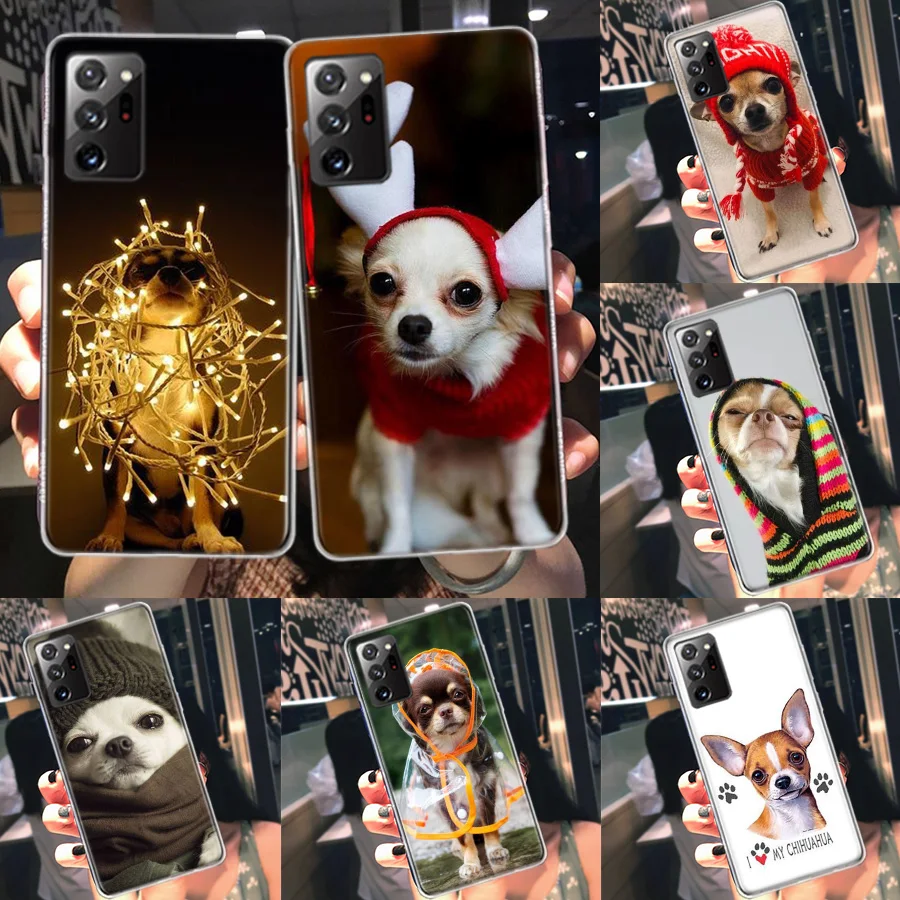 Чехол для телефона с собачьей чашкой Chihuahua Puppy Teacup Samsung Note 20 Ultra 10 9 8 Galaxy A05S A15 A25 A35 A55