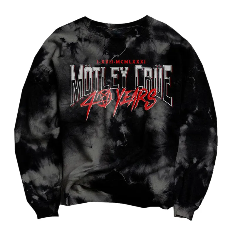 

Mtley Cre 40 years black bleached crew neck sweatshirt